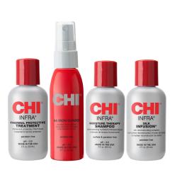 CHI INFRA ESSENTIAL cestovn  balenie: 4x59ml ampn, kondicionr, term.ochrana, hodvb.